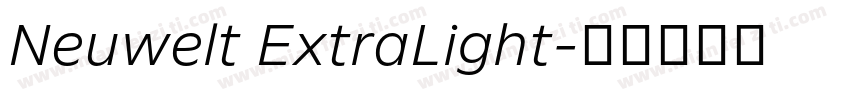 Neuwelt ExtraLight字体转换